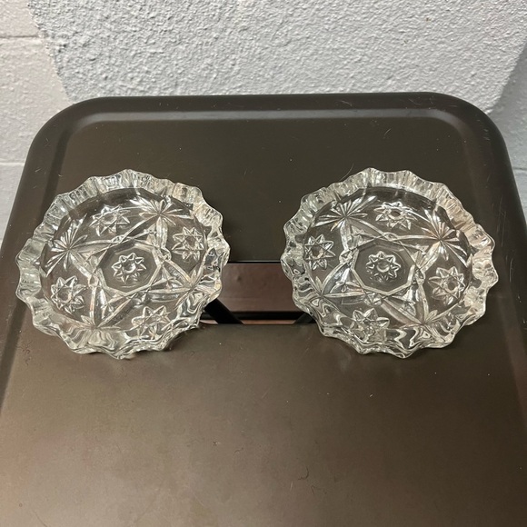 Other - Elegant Clear Glass Ash Trays